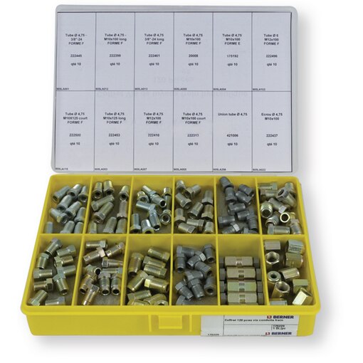 Coffret 120 pièces raccords freins hydraulique